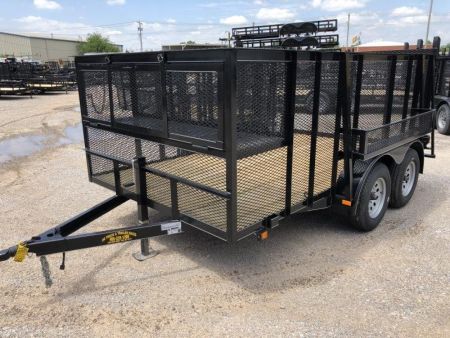 New 2026 Road Boss 83 x12' Tandem Axle Landscape 4' Sides Landscape Trailer