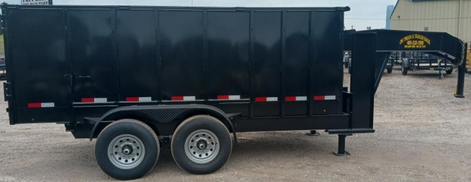 New 2026 Road Boss 83x14 Tandem Axle Gooseneck Dump with 4' Sides Dump Trailer