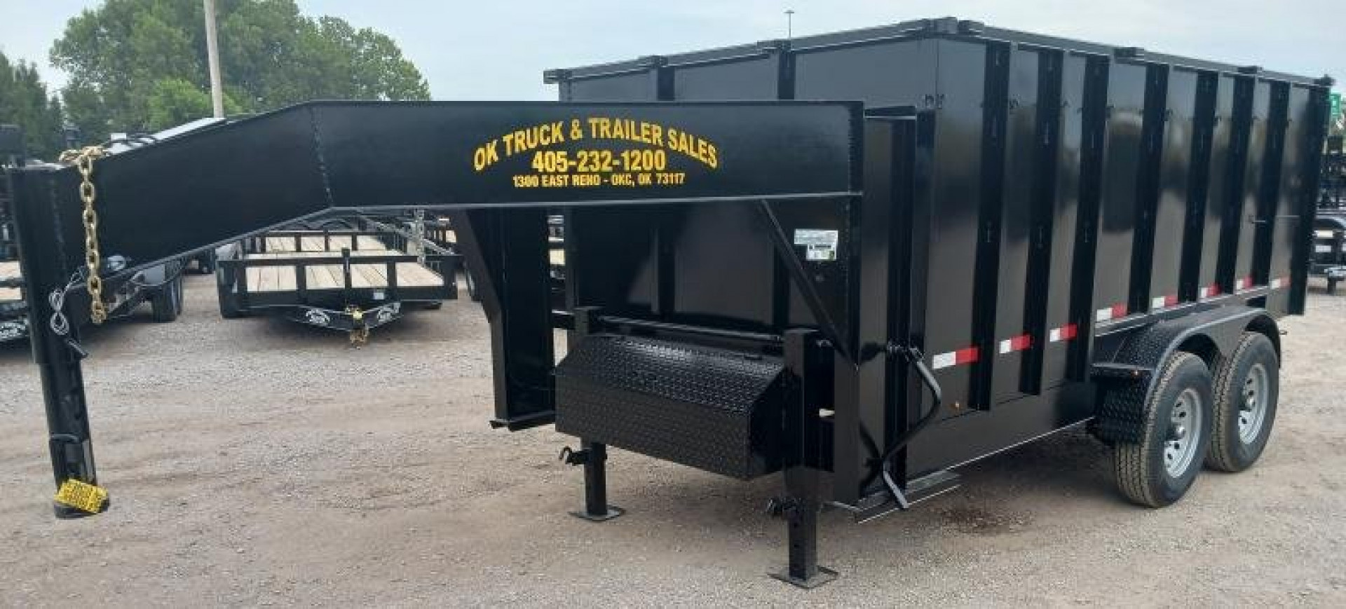 New 2026 Road Boss 83x14 Tandem Axle Gooseneck Dump with 4' Sides Dump Trailer