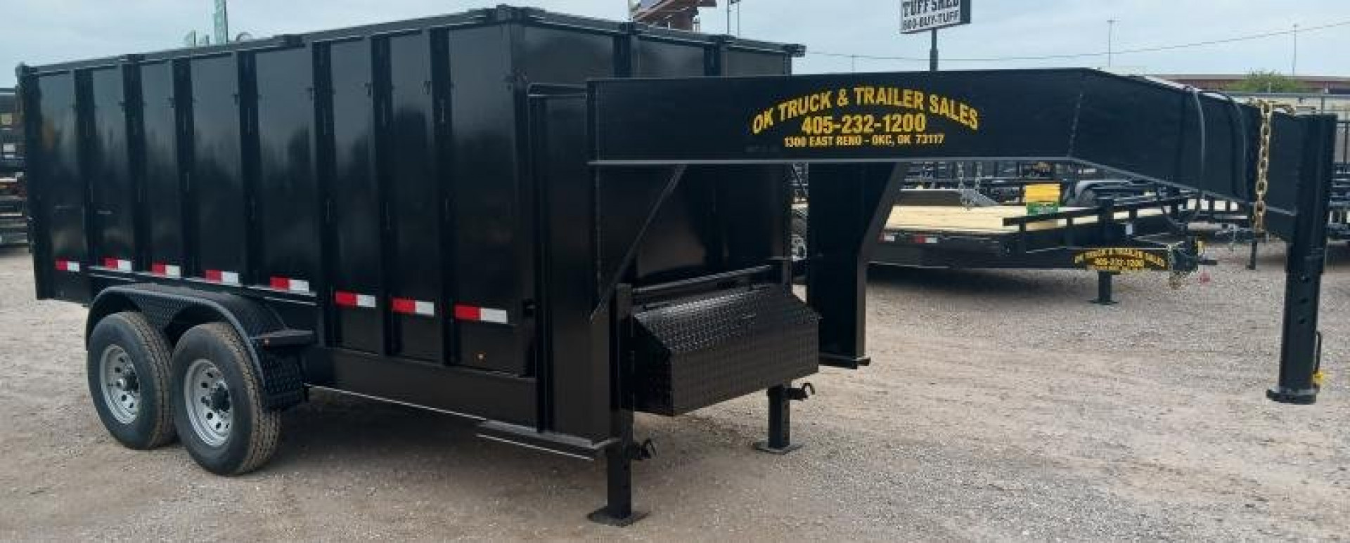 New 2026 Road Boss 83x14 Tandem Axle Gooseneck Dump with 4' Sides Dump Trailer