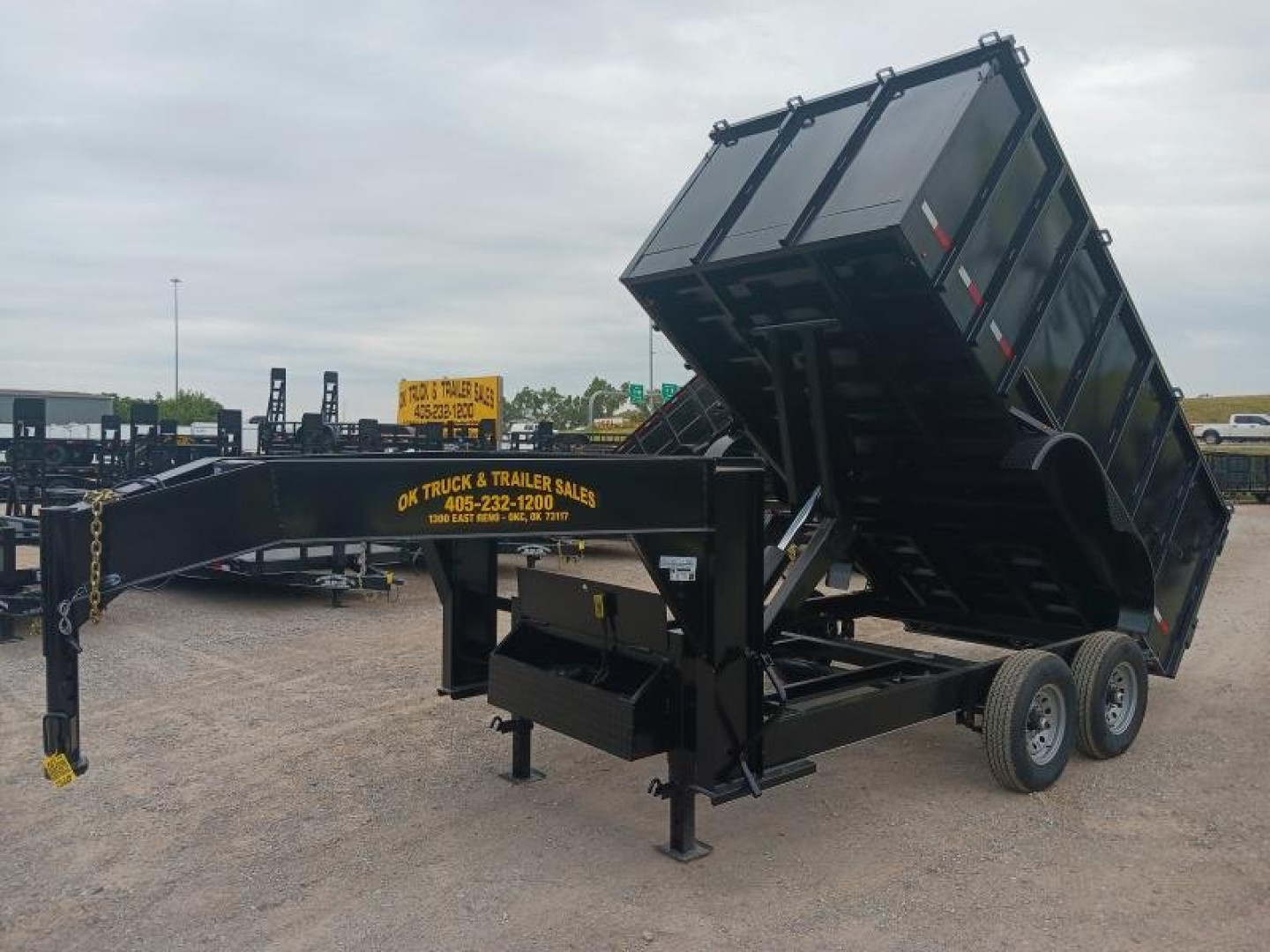 New 2026 Road Boss 83x14 Tandem Axle Gooseneck Dump with 4' Sides Dump Trailer