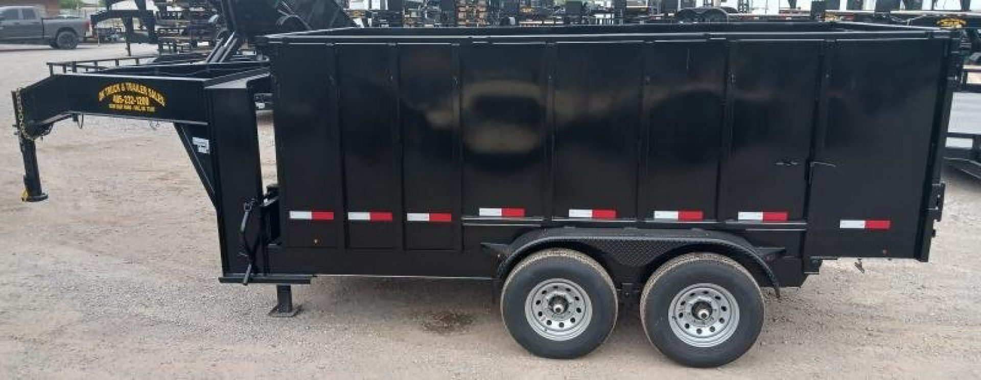 New 2026 Road Boss 83x14 Tandem Axle Gooseneck Dump with 4' Sides Dump Trailer