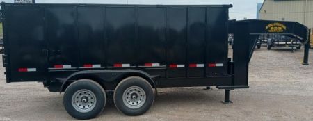 New 2026 Road Boss 83x14 Tandem Axle Gooseneck Dump with 4' Sides Dump Trailer
