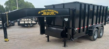 New 2026 Road Boss 83x14 Tandem Axle Gooseneck Dump with 4' Sides Dump Trailer