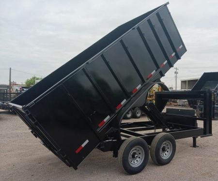 New 2026 Road Boss 83x14 Tandem Axle Gooseneck Dump with 4' Sides Dump Trailer