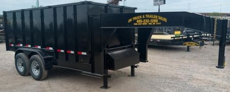 New 2026 Road Boss 83x14 Tandem Axle Gooseneck Dump with 4' Sides Dump Trailer