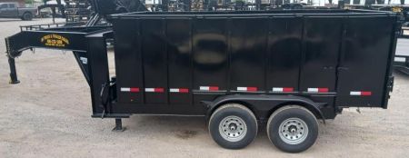 New 2026 Road Boss 83x14 Tandem Axle Gooseneck Dump with 4' Sides Dump Trailer