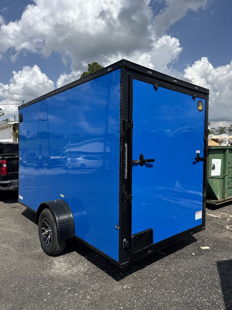 New 2026 J&C Trailers 6x12SA 7' BLACKOUT MAG WHEELS Cargo / Enclosed Trailer