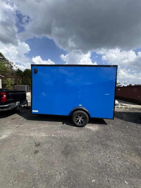 New 2026 J&C Trailers 6x12SA 7' BLACKOUT MAG WHEELS Cargo / Enclosed Trailer