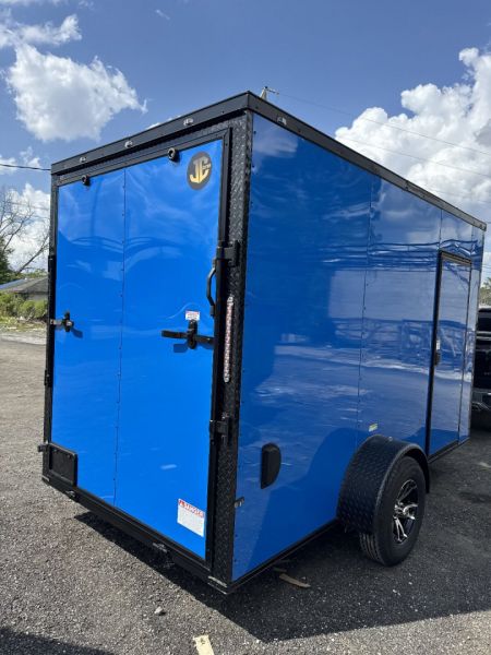 New 2026 J&C Trailers 6x12SA 7' BLACKOUT MAG WHEELS Cargo / Enclosed Trailer