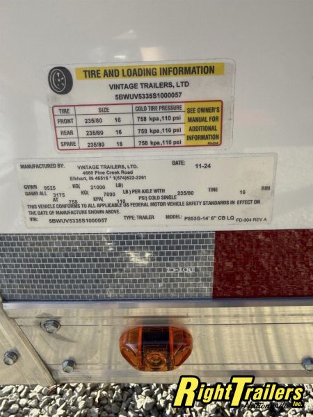 New Vintage Trailers 8.5x53 living quarters Car / Racing Trailer