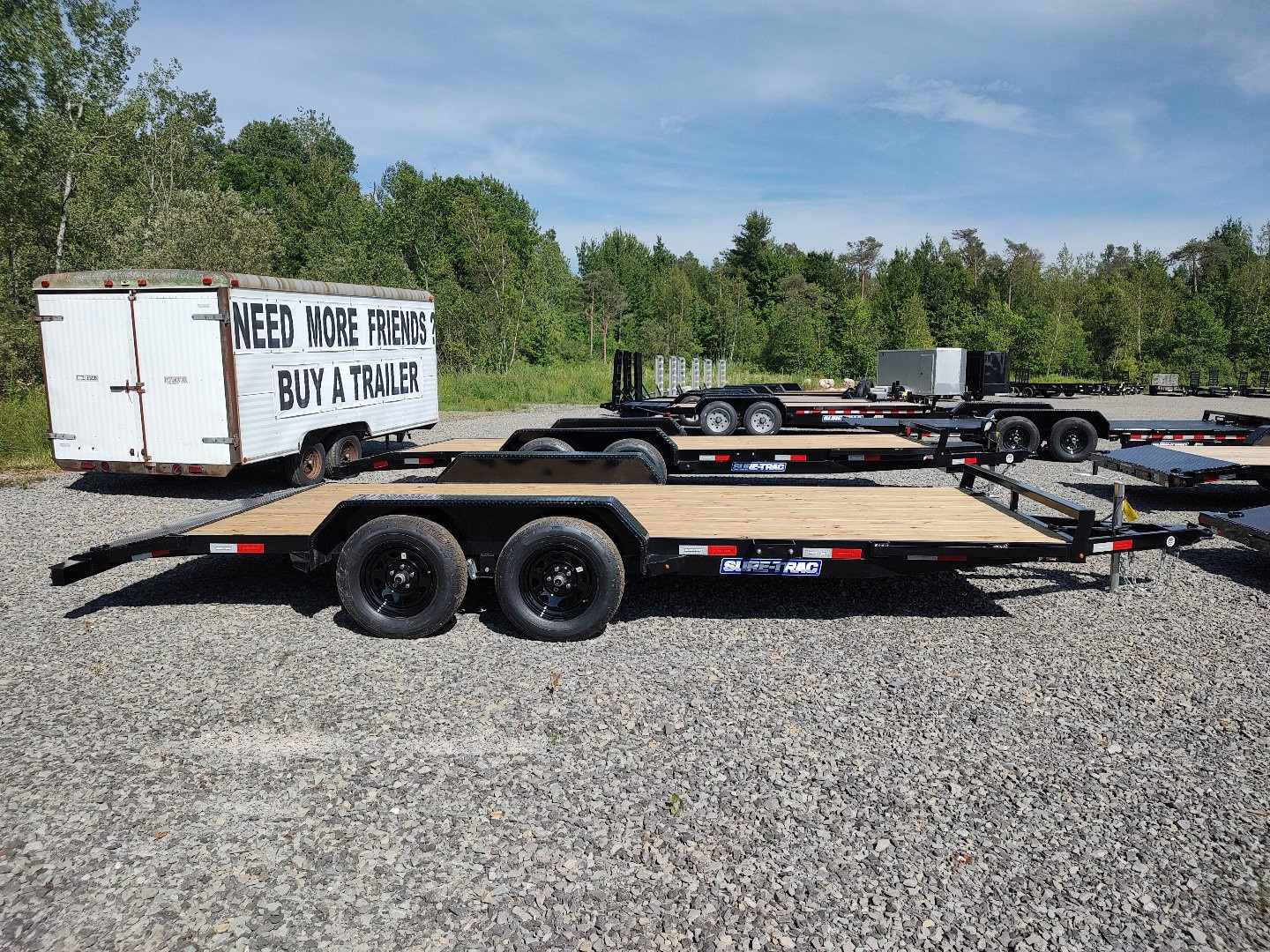 New 2027 Sure-Trac 7'x18' C-CHANNEL CAR TRAILER 7K