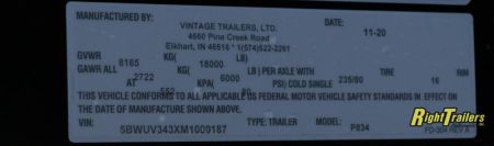New 8.5x34 Vintage Pro Stock Series Race Trailer P834