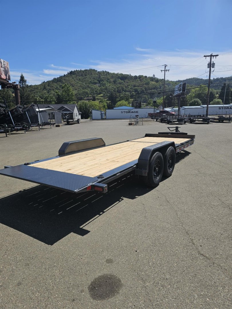 New SALE! SPLIT TILT 2025 HTL208 BASELINE Diamond C Trailers 82" X 22' 16000 GVWR Equipment Trailer GRAY