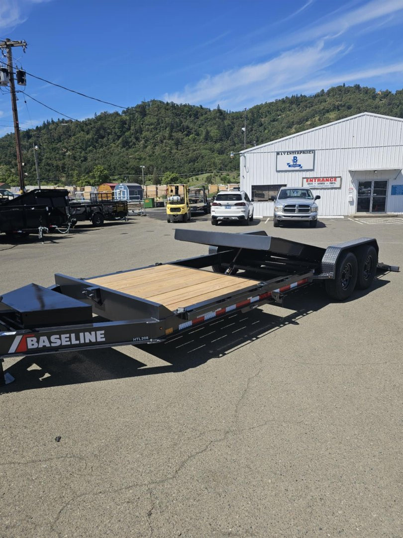 New SALE! SPLIT TILT 2025 HTL208 BASELINE Diamond C Trailers 82" X 22' 16000 GVWR Equipment Trailer GRAY