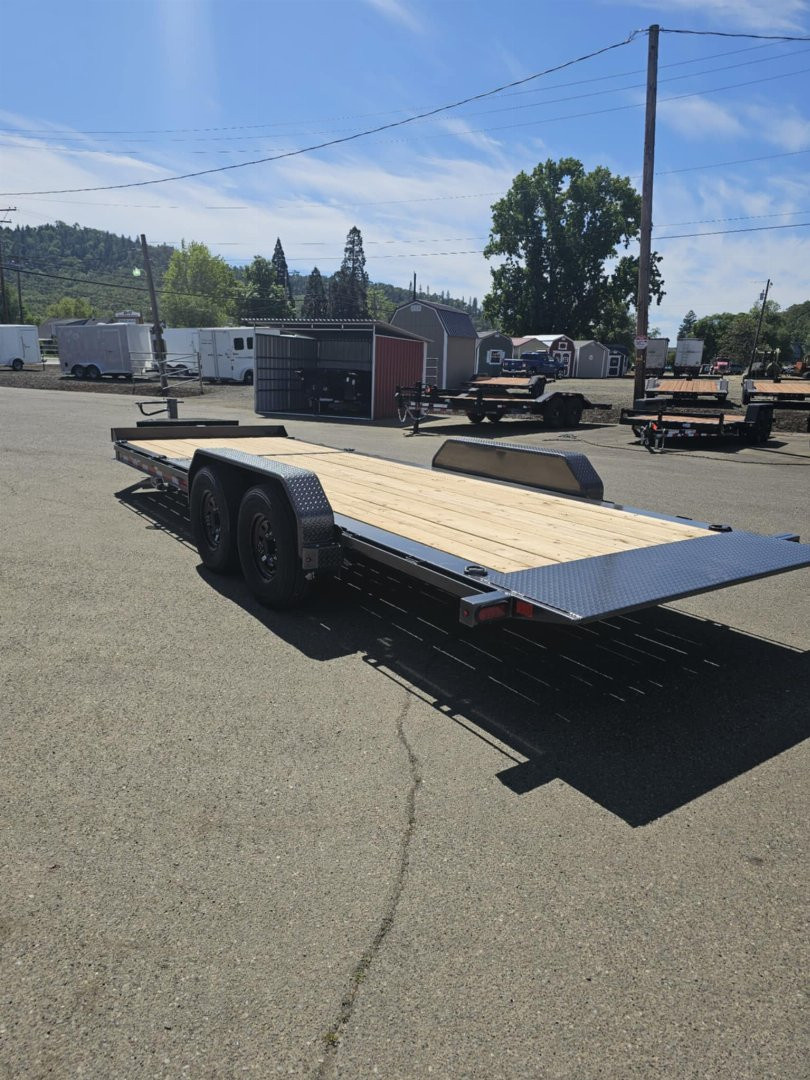 New SALE! SPLIT TILT 2025 HTL208 BASELINE Diamond C Trailers 82" X 22' 16000 GVWR Equipment Trailer GRAY