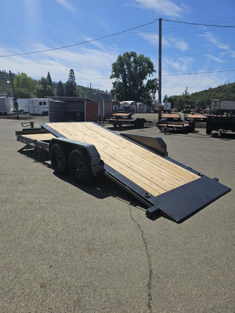 New SALE! SPLIT TILT 2025 HTL208 BASELINE Diamond C Trailers 82" X 22' 16000 GVWR Equipment Trailer GRAY