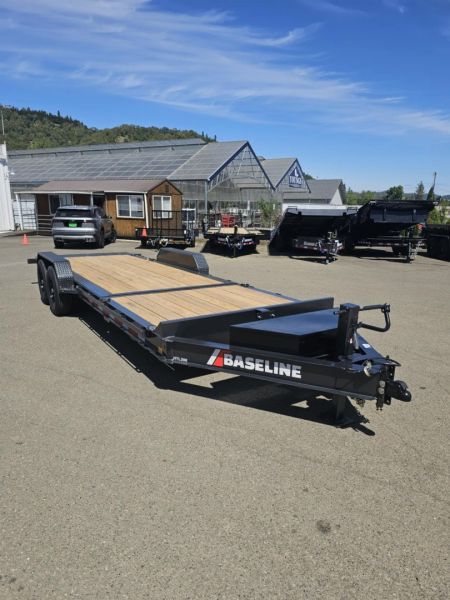 New SALE! SPLIT TILT 2025 HTL208 BASELINE Diamond C Trailers 82" X 22' 16000 GVWR Equipment Trailer GRAY