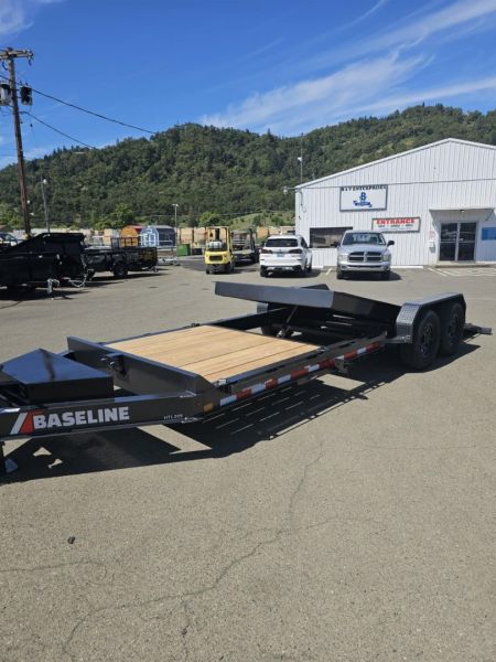 New SALE! SPLIT TILT 2025 HTL208 BASELINE Diamond C Trailers 82" X 22' 16000 GVWR Equipment Trailer GRAY