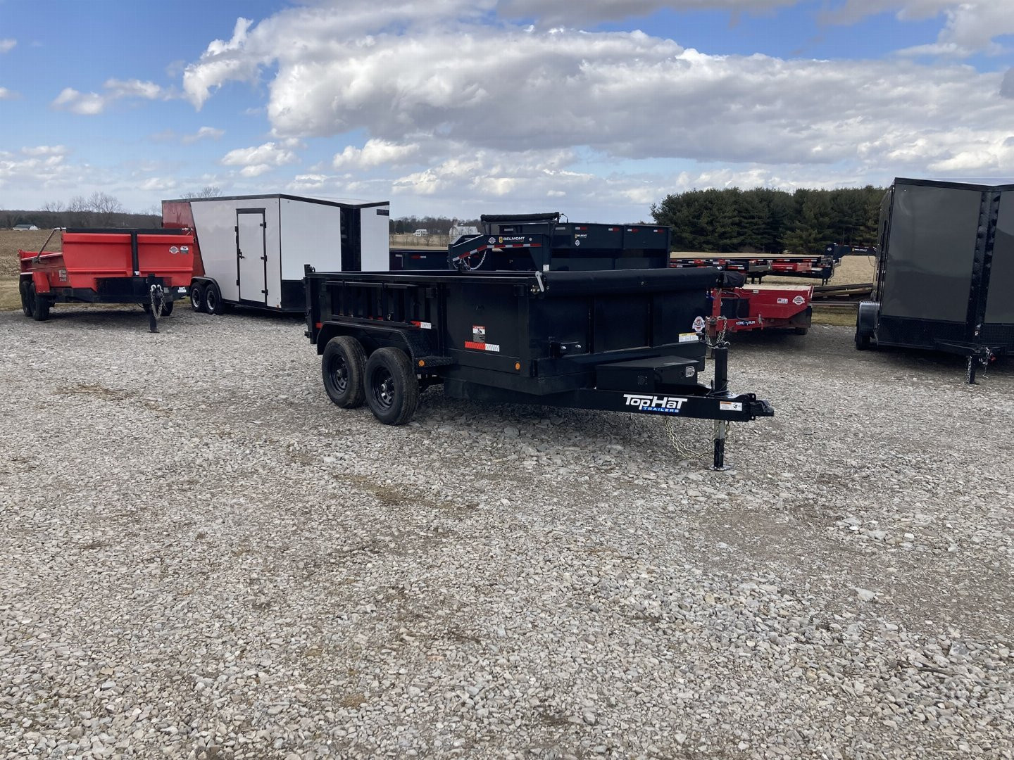 New 2025 Top Hat 77"x12' Dump Trailer