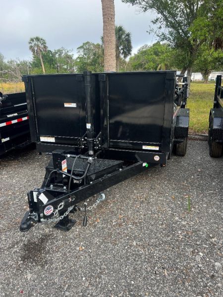New 2025 Sure-Trac 7X14 TANDEM AXLE 14000 LB GVWR TELESCOPIC Dump Trailer WITH 2FT SIDES/TARP/RAMPS/14 PLY TIRES
