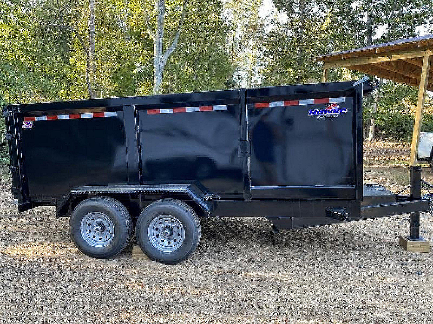 New 2027 Hawke Trailers 7X14 14K 4' Sides Dump Trailer