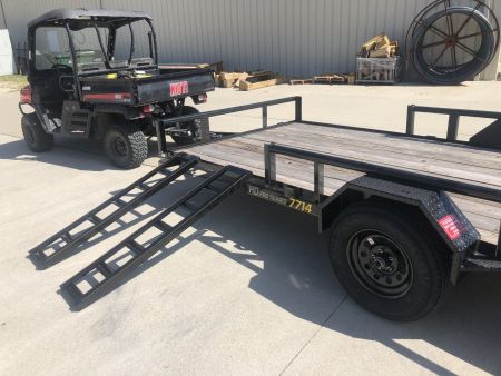 New 2024 ATV RAMP 77 x 14 PIPE TOP Utility Trailer