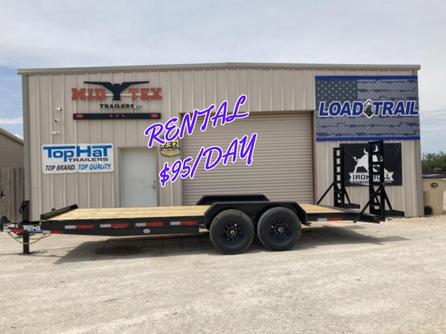 7×20 Equipment Flatbed Trailer