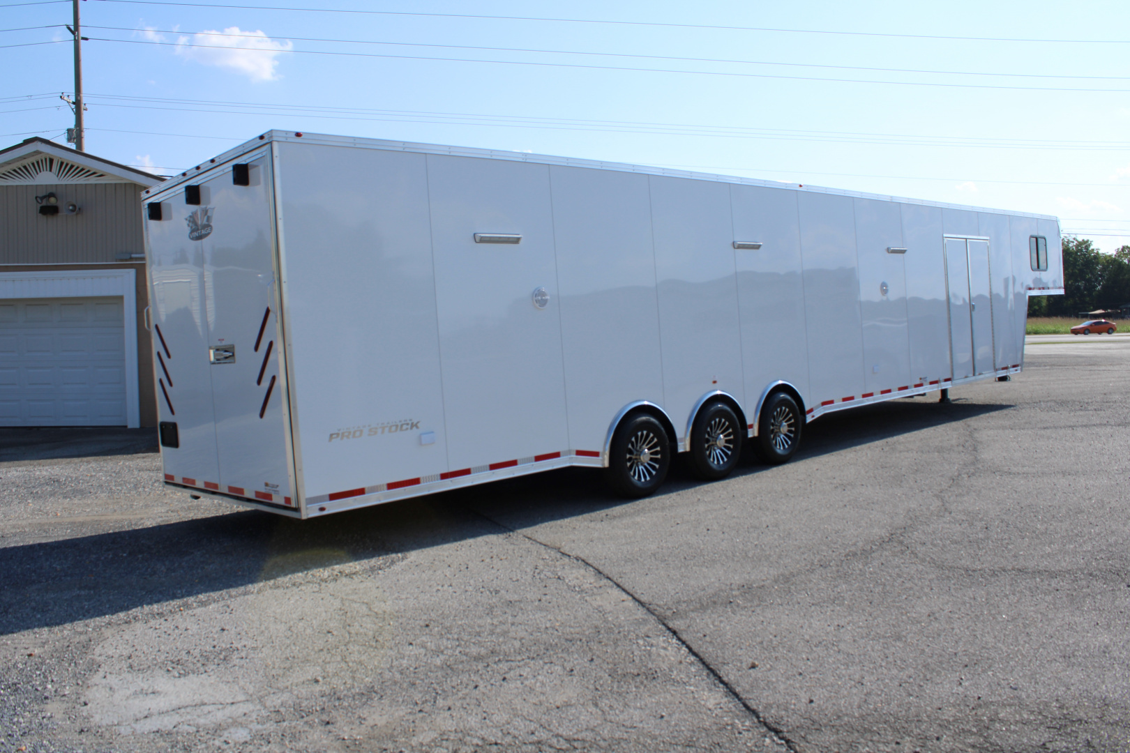 New 2025 Vintage Trailers 8.5x48 Race Trailer with Bathroom