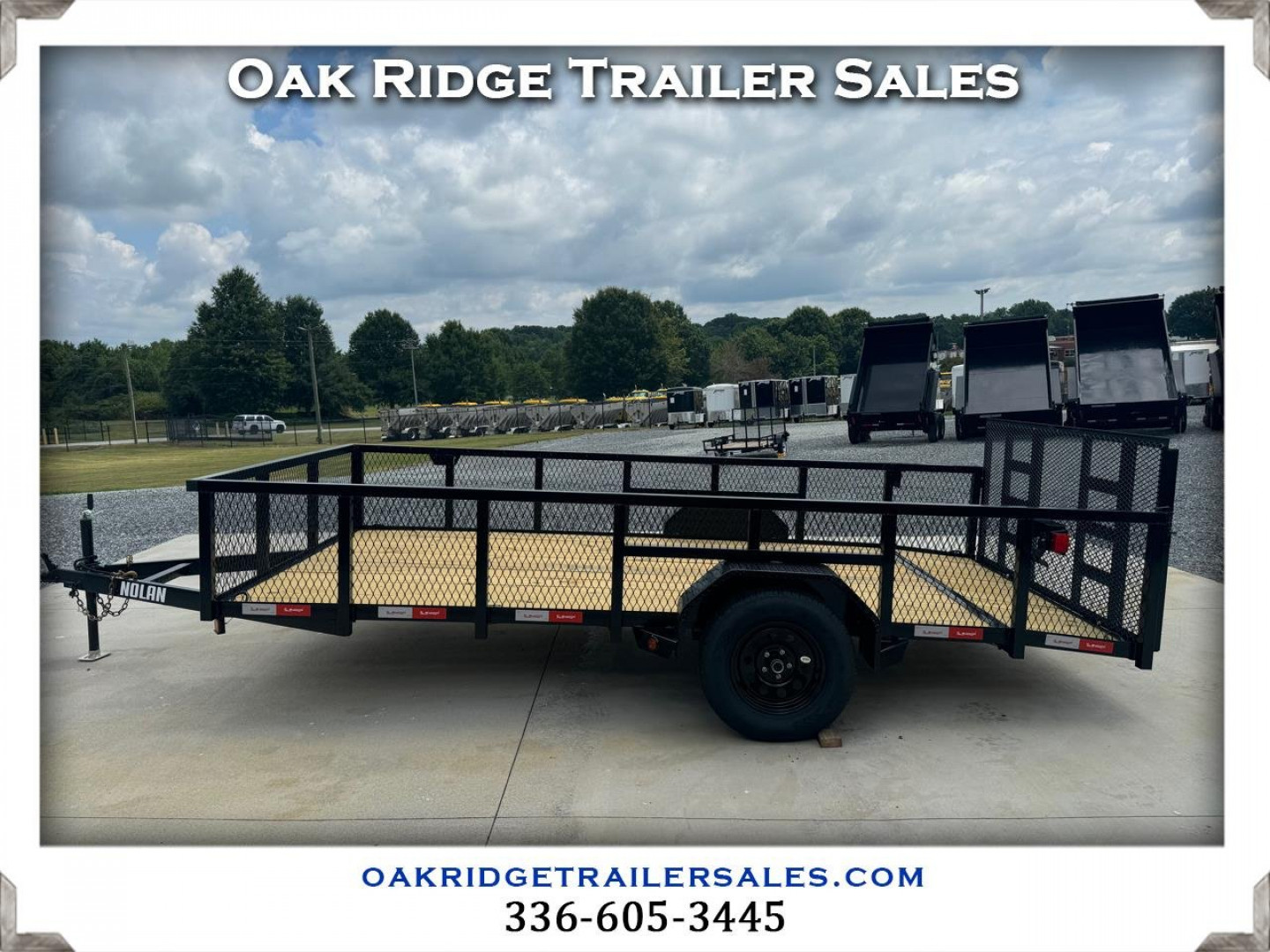 New NOLAN 7X14 Utility Trailer w/2ft Mesh Sides