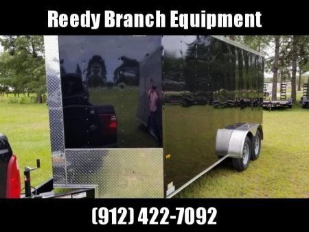 New 7x16 Black -Rock Solid Cargo Enclosed Trailer