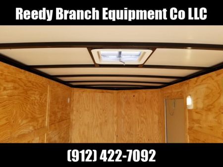 New 6x12 Tandem Axle White Rock Solid Cargo Enclosed Trailer