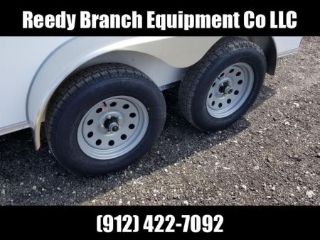 New 6x12 Tandem Axle White Rock Solid Cargo Enclosed Trailer