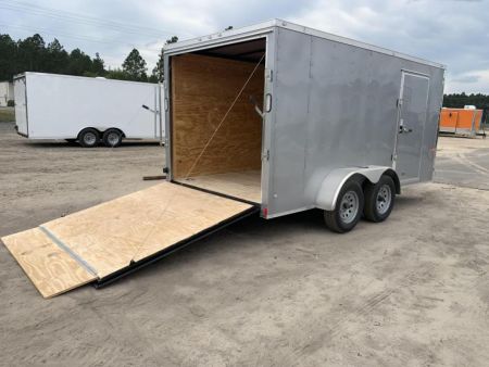 New 7x14 Silver Frost Flat Nose. Build your Custom Trailer with Flat Nose for no extra charge!