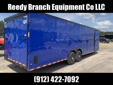 New 8.5x28-Electric Blue Blackout 14K-GVWR Enclosed Cargo Trailer