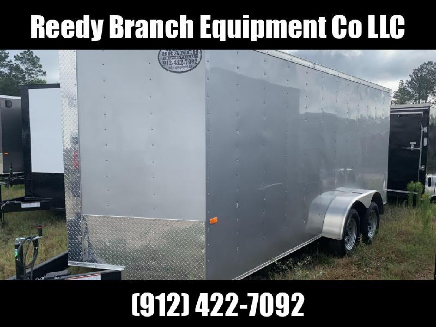 New 7x16 Silver Rock Solid Cargo Enclosed Trailer 7000GVWR
