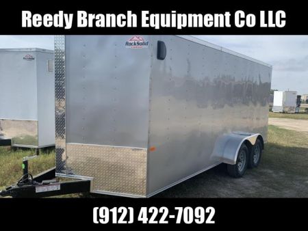 New 7x16 Silver Rock Solid Cargo Enclosed Trailer 7000GVWR