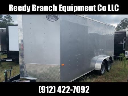 New 7x16 Silver Rock Solid Cargo Enclosed Trailer 7000GVWR