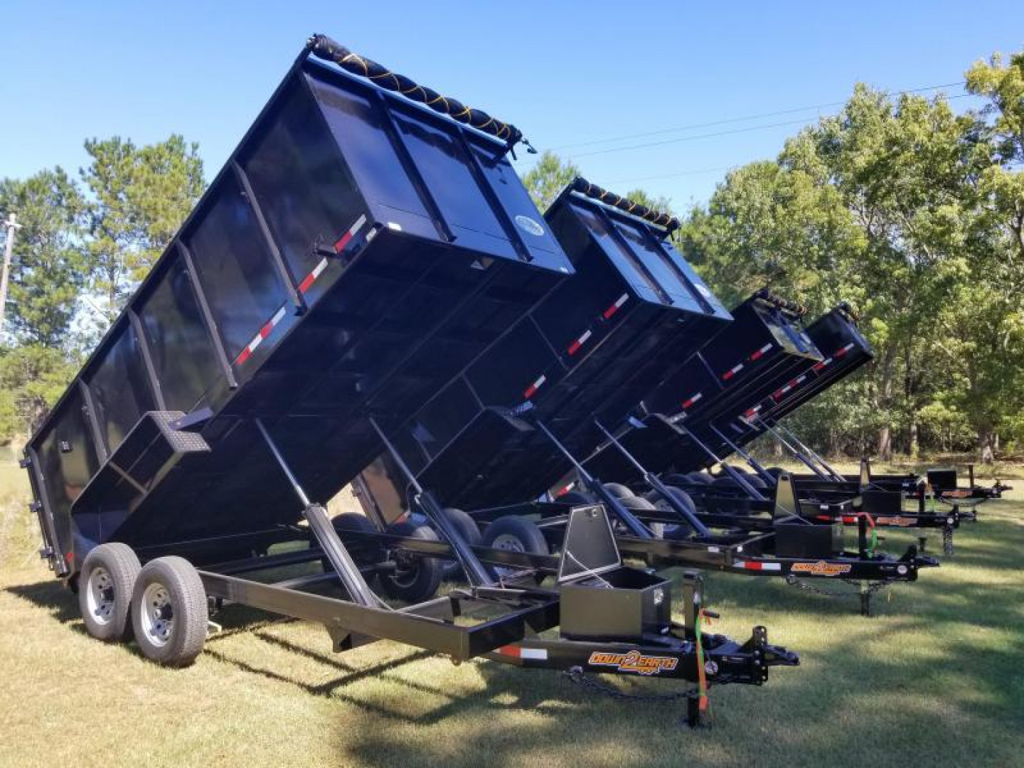 New 2027 Down 2 Earth Trailers 7x16 dump 2' sides Dump Trailer