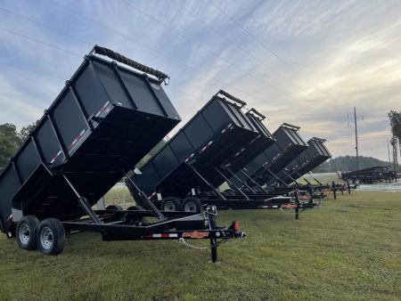 New 2027 Down 2 Earth Trailers 7x16 dump 2' sides Dump Trailer