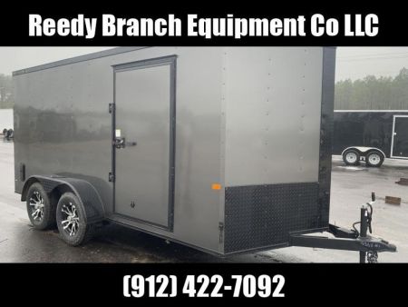 New Rock Solid Cargo 7x14. Ch. Gray Blackout Elite Enclosed Cargo Trailer