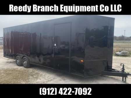 New 8.5x24-5200lb- 7'- Blackout Elite Rock Solid Cargo Trailer