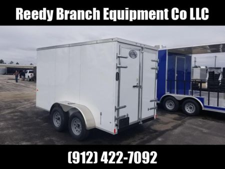 New 6x12 Barn Doors Rock Solid Cargo Enclosed Trailer