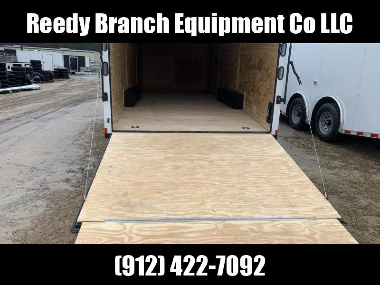 New 8.5x24 White Blackout Elite Spread Enclosed Cargo Trailer