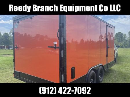 New 8.5x16 Orange Polycore Blackout Rock Solid Cargo Enclosed Trailer