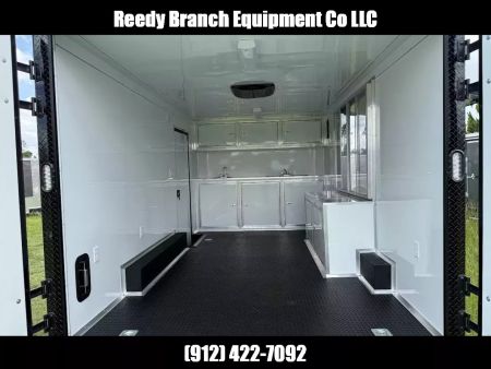 New 8.5x16 Concession Trailer | Rock Solid Cargo True Blue Blackout Package