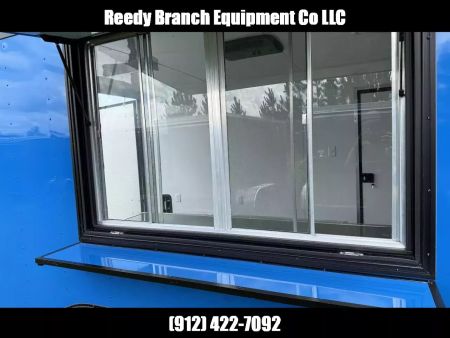 New 8.5x16 Concession Trailer | Rock Solid Cargo True Blue Blackout Package