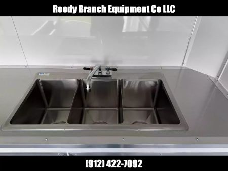 New 8.5x16 Concession Trailer | Rock Solid Cargo True Blue Blackout Package