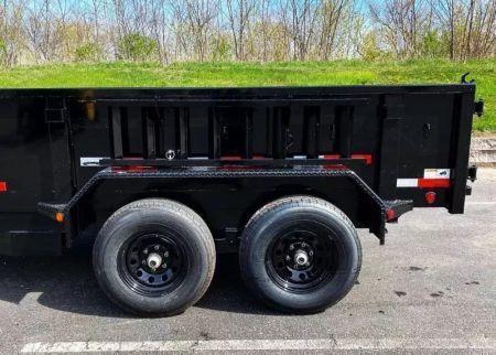 New Heavy Duty Top Hat 77x12 Dump Trailer - 9,990# GVWR w/Scissor Lift!