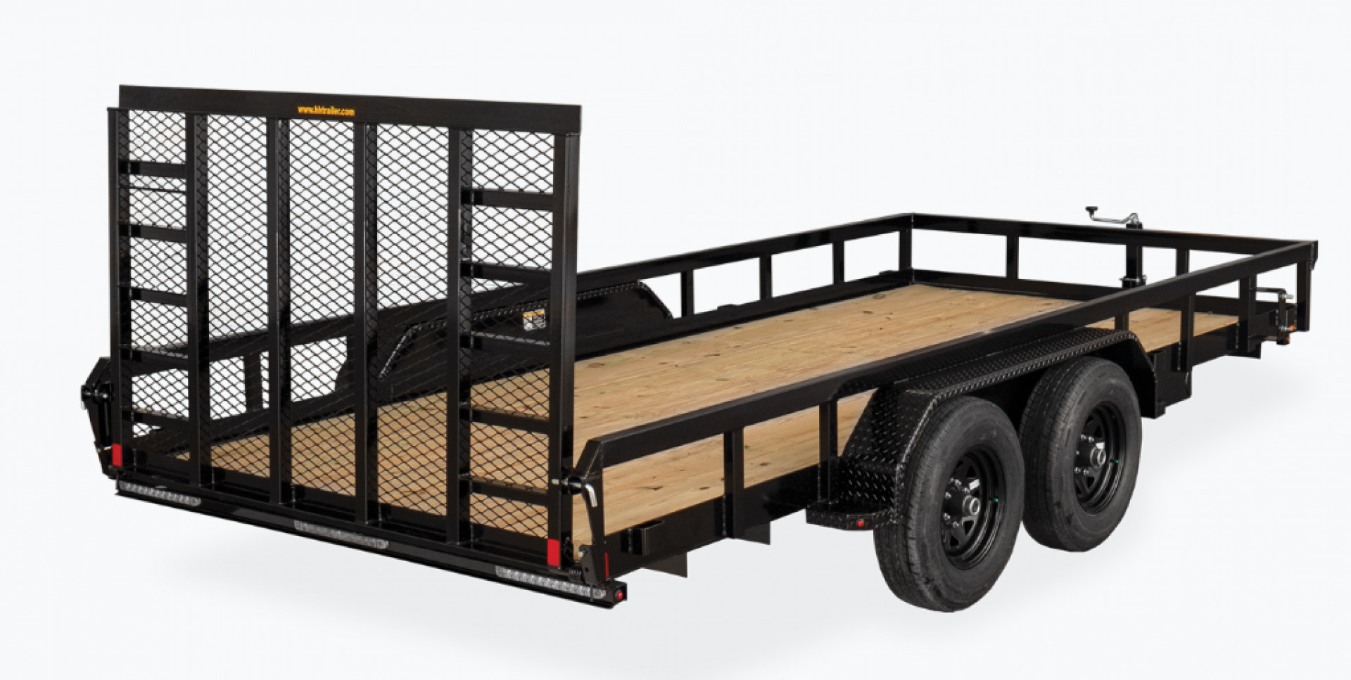 New 2026 H&H TRAILERS 82x18 Heavy Duty Rail Side Landscape Trailer 10K Tandem Utility Trailer